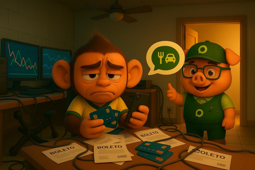 Macaquinho precisando de alternativas para apps de finanças