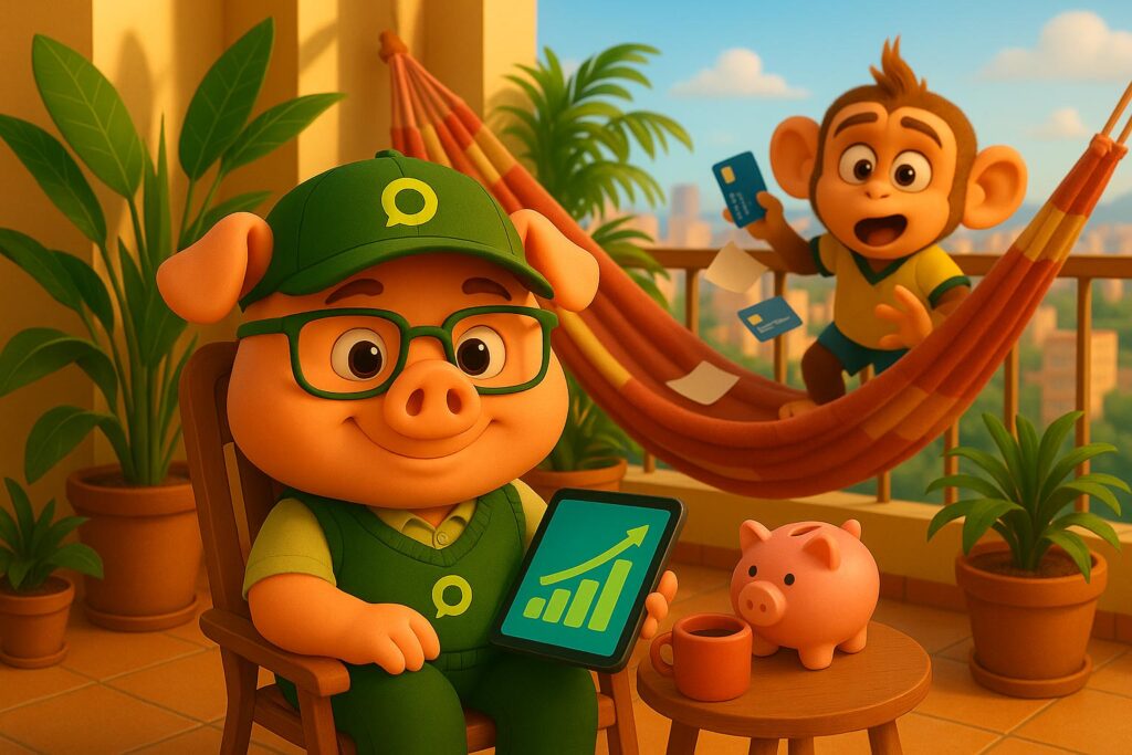 Poupinho melhorando seus habitos financeiros